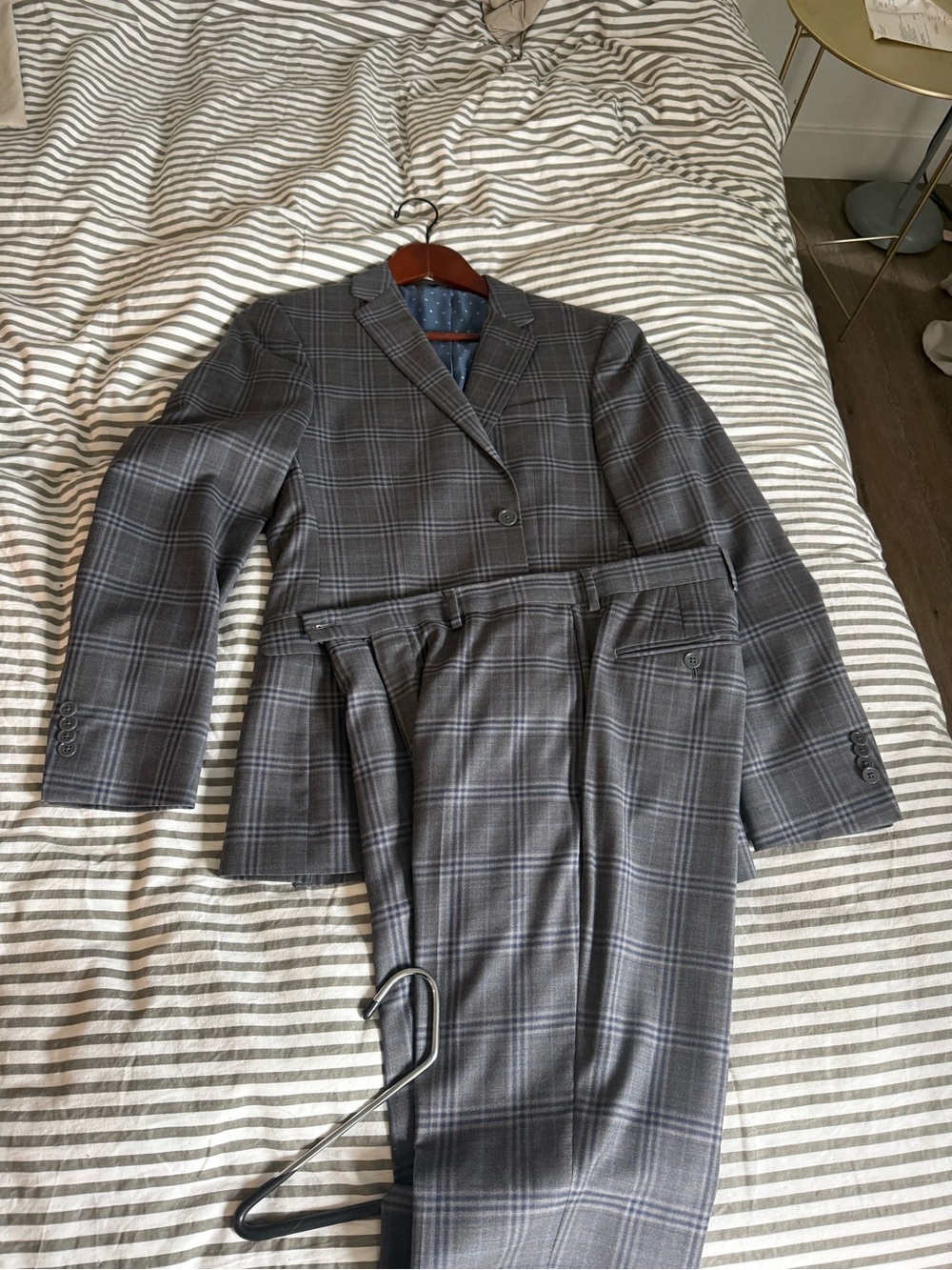Joseph Abboud Gray Plaid Two-Piece Suit